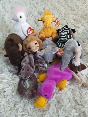 TY Beanie Babies Assorted Animal Bundle - Exotic Animals (10)